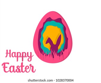 Greeting card with Happy Easter