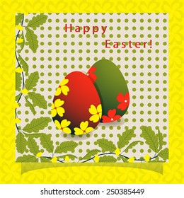 Greeting card Happy Easter. Abstract vector illustration 