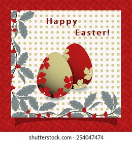 Greeting card Happy Easter. Abstract vector illustration 
