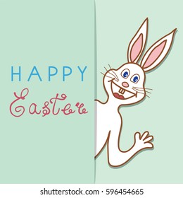Greeting card Happy Easter with Bunny