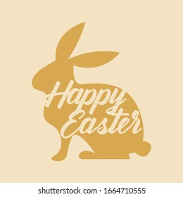 greeting card for happy Easter rabbit