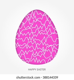 Greeting card with Happy Easter. Vector design illustration.