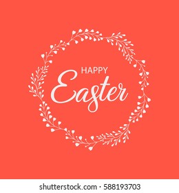 Greeting card Happy Easter. Vector illustration.