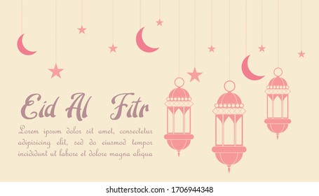 linterna del eid ramadan feliz tarjeta de felicitación
