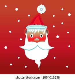 Greeting card with Happy New Year. Minimalistic image.