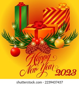 greeting card happy new year christmas