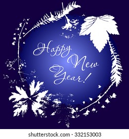 Greeting card Happy New Year. Vector illustration