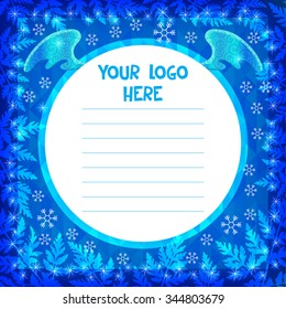 Greeting card, Happy New Year and Christmas card with free space. EPS 10
