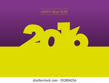 Greeting card. Happy New Year 2016. Vector
