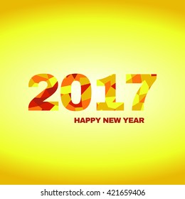 greeting card, happy new year 2017