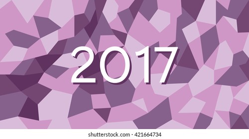 greeting card, happy new year 2017