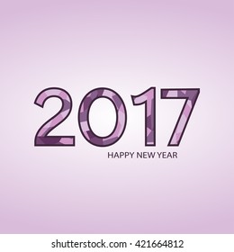 greeting card, happy new year 2017