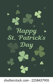 Greeting card Happy St. Patrick's Day Lettering.