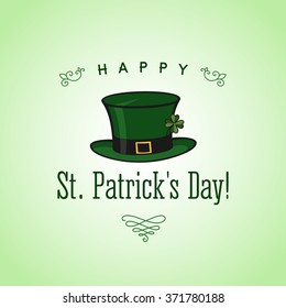 Greeting card Happy St. Patrick's Day. Vector.