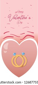 Greeting card for Happy valentine's day