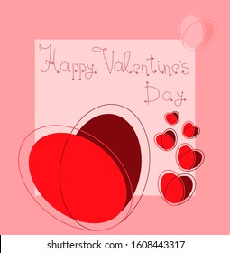 Greeting card Happy Valentine's Day