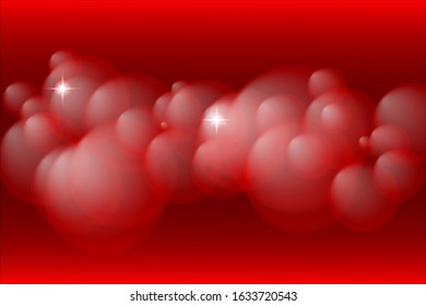 Greeting Card for Happy Valentines Day card vector illustration with 3D beautiful hot red bubble