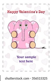 Greeting card of happy Valentine's Day. For guys version. You can use it in your own design.