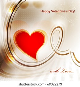 Greeting card Happy Valentine's Day. Vector