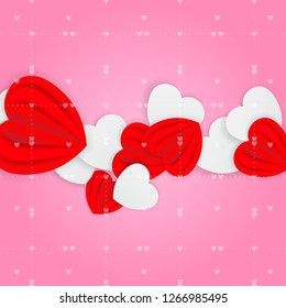 Greeting card for Happy Valentine's Day.Dandelion with hearts.For  banners,wallpapers and craft paper.Vector illustration