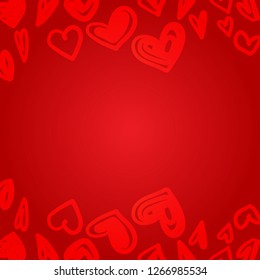 Greeting card for Happy Valentine's Day.Dandelion with hearts.For  banners,wallpapers and craft paper.Vector illustration