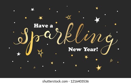 greeting card of have a sparkling new year