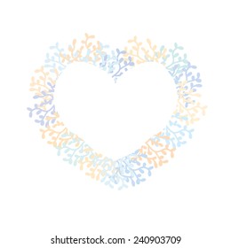 Greeting card with heart.