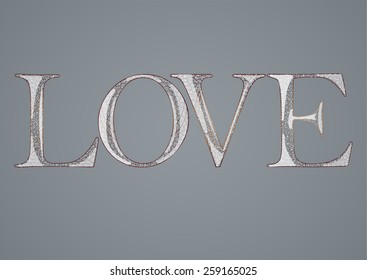 Greeting card with heart.