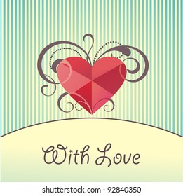 Greeting card with heart