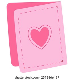 Greeting card with heart icon	