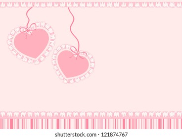Greeting card with heart and place for text on the various holidays