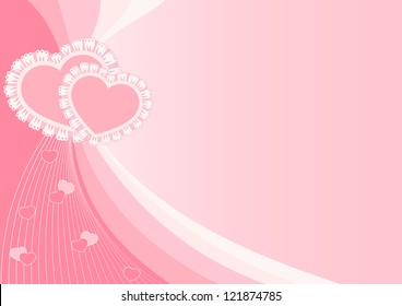 Greeting card with heart and place for text on the various holidays
