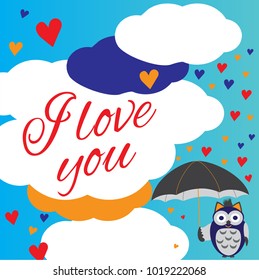 greeting card with hearts