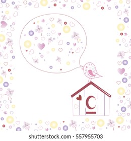 Greeting card with hearts