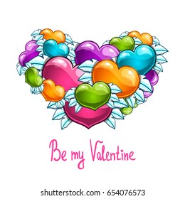 Greeting card with hearts