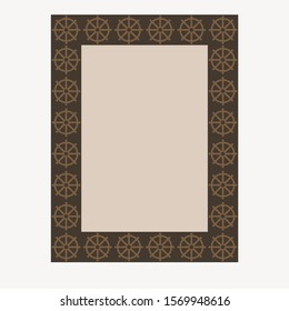 greeting card with helm frame