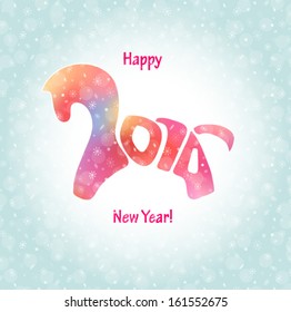 greeting card with horse