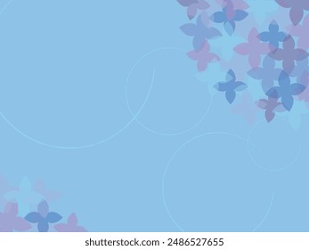 Greeting card with hydrangea motif
