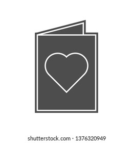 greeting card icon. Element of minimalistic for mobile concept and web apps icon. Glyph, flat icon for website design and development, app development