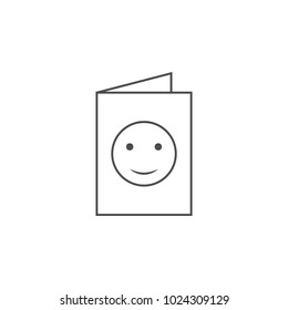 greeting card icon. Element for mobile concept and web apps. Thin line  icon for website design and development, app development. Premium icon on white background