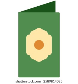 greeting card icon in flat outline style