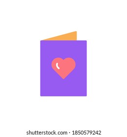 greeting card icon flat style design. vector illustration.  isolated on white background