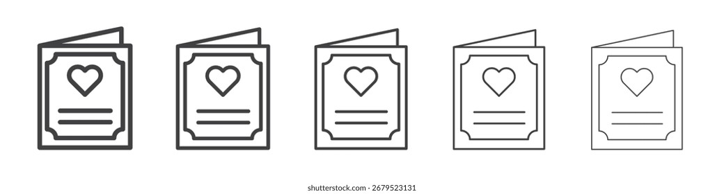 Greeting card icon Line graphics illustration symbol