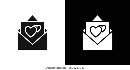 Greeting card icon Symbol mark in filled style