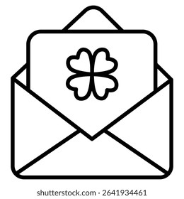 Greeting card icon Thin line vector design