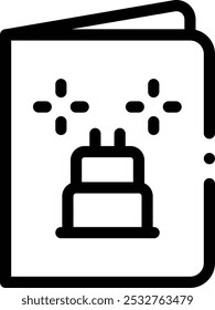 greeting card icon. Thin Linear Style Design Isolated On White Background