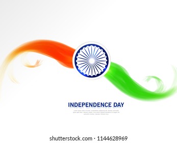 Greeting card for the Independence Day of India. 15th of August.