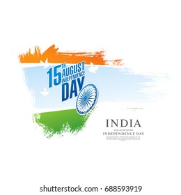 Greeting card for the Independence Day of India. 15 th of August