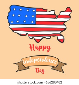 Greeting card independence day style collection