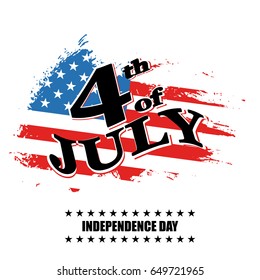 Greeting card for independence Day United States 4th of July. vector illustration